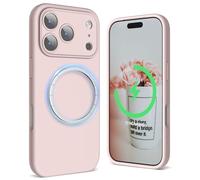 SURPHY Magnetic for iPhone 17 Pro Case, Upgraded [Full Camera Protection] [Liquid Silicone] Shockproof Gel Rubber Phone Case for iPhone 17 Pro 6.3 inch 2025, Pink Sand