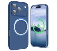 SURPHY Magnetic for iPhone 17 Pro Case, Upgraded [Full Camera Protection] [Liquid Silicone] Shockproof Gel Rubber Phone Case for iPhone 17 Pro 6.3 inch 2025, Blue Jay