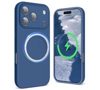 SURPHY Magnetic for iPhone 17 Pro Max Case, Upgraded [Full Camera Protection] [Liquid Silicone] Shockproof Gel Rubber Phone Case for iPhone 17 Pro Max 6.9 inch 2025, Blue Jay