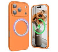 SURPHY Magnetic for iPhone 17 Pro Max Case, Upgraded [Full Camera Protection] [Liquid Silicone] Shockproof Gel Rubber Phone Case for iPhone 17 Pro Max 6.9 inch 2025, Orange