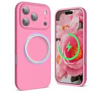 SURPHY Magnetic for iPhone 17 Pro Max Case, Upgraded [Full Camera Protection] [Liquid Silicone] Shockproof Gel Rubber Phone Case for iPhone 17 Pro Max 6.9 inch 2025, Pink