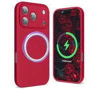 SURPHY Magnetic for iPhone 17 Pro Max Case, Upgraded [Full Camera Protection] [Liquid Silicone] Shockproof Gel Rubber Phone Case for iPhone 17 Pro Max 6.9 inch 2025, Red