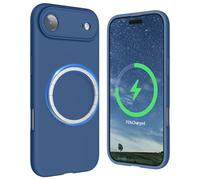 SURPHY Magnetic for iPhone Air Case, Upgraded [Full Camera Protection] [Liquid Silicone] Shockproof Gel Rubber Phone Case for iPhone 17 Air 6.5 inch 2025, Blue Jay