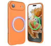 SURPHY Magnetic for iPhone Air Case, Upgraded [Full Camera Protection] [Liquid Silicone] Shockproof Gel Rubber Phone Case for iPhone 17 Air 6.5 inch 2025, Orange