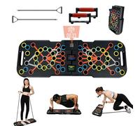 Surplex 41 In 1 Body Building Push Up Rack Board with Smart Counting&Resistance Bands, Foldable Colour-coded Power-press&Multi-function Push-up Fitness Stands Board for Muscle Training Sport Gym