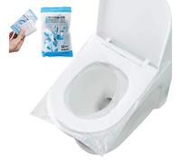 Surplex 50 Pcs Disposable Toilet Seat Covers Plastic, Antibacterial Waterproof Portable Potty Seat Cover for Kids Pregnant Travel Hospital Public Toilet Hotel, Individually Wrapped Pocket Size
