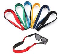 Surplex 6 Pack Neoprene Elastic Cord Retainer Strap Band for Sports Eyeglass and Sunglass, Eyewear Holder Strap Glasses Head Band Floater Anti-Slip Elastic Cord Rope String Holder for Men Women Kids
