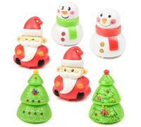 Surplex Christmas Decor Pull Back Car, Mini Snowman/Santa Claus/Christmas Tree Shape Vehicle Play, Toddler Toy Car Christmas Party Favors Xmas Stocking Stuffers Goody Bag Filler for Kids Gift (6 Pcs)