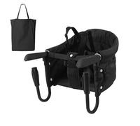 Surplex Folding Baby Hook On Seat, Fast Table Chair, Kids Removable Seat Cushion Portable Dining Table Chairs, Easy Hook on Black Table Highchair for Home and Travelling Black