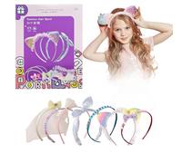 Surplex Hair Accessories for Girls Gifts for 5+, Girls Headbands Jewellery Cat and Butterfly Making Craft Kit, Fashion Unique DIY Hair Bands Toy Gifts Arts&Crafts for 5 6 7 8 Year Old Girls Birthday