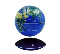 Surplex Luminous Floating World Globe with 7 Color Lights, Touch Control & Gradient Night Light Globe, Magnetic Levitation Field World Map for Educational & Gift, Home/Office Desk Decor for Kid Friend