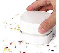 Surplex Mini Portable Desktop Dust Handheld Cordless Vacuum Cleaner, Desktop Vacuum Desk Table Dust Cleaner Rechargeable for Laptop PC Keyboard Office Clean Brushes Car Pet House Cleaning Tools