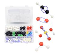 Surplex Molecular Model Kit Chemistry Inorganic and Organic Structure Instructional Guide Building Atom Links Educational Toys Teaching Learning Set with A Fullerene Set (136pcs Kit)
