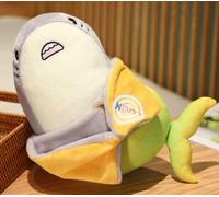 Surplex Shark Plush Pillow, Chubby Animal Toy, Warm Kawaii Cute Comfortable Doll Cushion Mango Shark Pillow, Creative Home Decoration, Graduate Birthday Christmas Travel Gift for All Age(43CM/17")