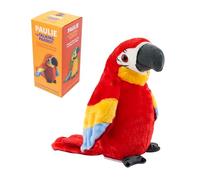 Surplex Sound Repeating Parrot Plush Plush Interactive Toy, Waving Wings Electronic Record Bird Stuffed Animal Sensory Educational Toy Cute talking parrot Birthday Xmas Gift for Kids ＆ Baby