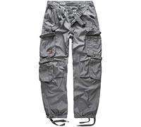 Surplus Cargo Trousers Mens Airborne Vintage, Grey, L