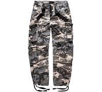 Surplus Cargo Trousers Mens Airborne Vintage, nightcamo, S