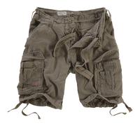 Surplus Mens Army Style Combat Airborne Vintage Cargo Cotton Shorts Olive Washed