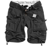SURPLUS MILITARY ARMY STYLE DIVISION MENS CARGO COMBAT SHORTS + BELT BLACK