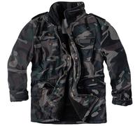 Surplus Paratrooper Winter Mens Jacket M65 Military Field Coat Black Camo Washed