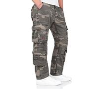 Surplus Raw Vintage Airborne Slimmy Mens Cargo Vintage Trouser, Blackcamo, M