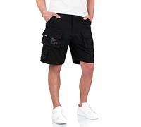Surplus Raw Vintage Mens Cargo Trooper Shorts, Black, 3XL