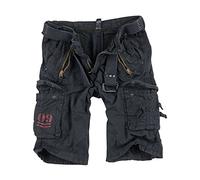 Surplus Royal Shorts Mens Cotton Cargo Hiking Bottoms Belt Outdoor Royal Black