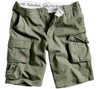 Surplus Raw Vintage Mens Cargo Trooper Shorts, Olive, 5XL