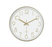 SURPN Wall Clock, Silent Non Ticking, 10 Inch Small Wall Clocks, Battery Operated Decorative Modern Round Wall Clock for Office, Home, Bathroom, Kitchen, Bedroom, School, Living Room - Champagne Gold