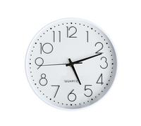 SURPN Wall Clock, Silent Non Ticking, 10 Inch Small Wall Clocks, Battery Operated Decorative Modern Round Wall Clock for Office, Home, Bathroom, Kitchen, Bedroom, School, Living Room - White