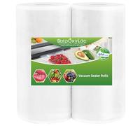 SurpOxyLoc 2 Pack 28x1500cm Vacuum Sealer Rolls Heavy Duty | BPA LFGB Free Food Grade,Customized Size,Long Term Preservation Vacuum Rolls,Great for All Vacuum Sealer