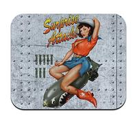 Surprise Attack Pin Up Girl Missile Low Profile Thin Mouse Pad Mousepad