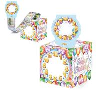 Surprise Birthday Money Box Cash Gift Pull, Fun and Novelty Money Gift Box, Birthday Money Box With Drawtab and 50 Transparent Bags