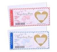 Surprise Boarding Pass Scratch Off Card Airplane Themed Vacation Adventure Trip Card for Couples Honeymoon Gifts DIY Travel Destination Ticket Reveal Cards for Travel Lover Surprise Gift 2 Pcs
