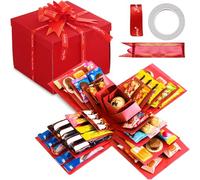 Surprise Box, 5-Layer Creative Gift Box, Explosion Box, Folding Gift Box, Surprise Box, Exploding Box Surprise for Valentine's Day Gifts, Birthday, Wedding Anniversary