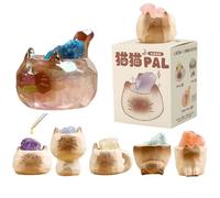 Surprise Box Figures Diamond Crystal Cat Theme, Mystery Bag Random Design Action Figures Figurine Collectible Home Desk Car Decoration, Holiday Birthday Christmas New Year Gift, Whole Set-6 Box