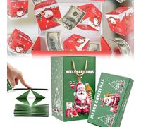 Surprise Box Gift Box for Christmas, Newly Pop Up Xmas Cash Explosion Boxes, Flying Money Boxs Exploding Cash Boxes, Unique Folding Bouncing Red Envelope for New Year(GREEN-10 boxes)