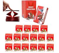 Surprise Box Gift Box for Money, Merry Christmas Folding Bouncing Gift Boxes, Folding Bouncing Pop-Up Explosion Gift Box with Gift Bag, for Christmas Birthday Anniversary Valentine's Day (Pink*16)