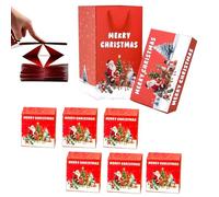 Surprise Box Gift Box for Money, Merry Christmas Folding Bouncing Gift Boxes, Folding Bouncing Pop-Up Explosion Gift Box with Gift Bag, for Christmas Birthday Anniversary Valentine's Day (Pink*6)