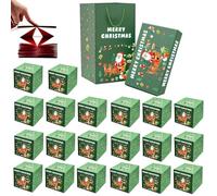 Surprise Box Gift Box for Money, Merry Christmas Folding Bouncing Gift Boxes, Folding Bouncing Pop-Up Explosion Gift Box with Gift Bag, for Christmas Birthday Anniversary Valentine's Day (Green*20)