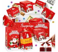 Surprise Box Gift for Money, Christmas Pop-Up Explosion Gift Boxes (Red #B)