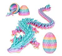 Surprise Dragon Egg with Dragon Inside - Gifts for Kids and Adults, 3D Printed Fidget Toy, Ideal for Christmas, Easter, Birthdays, Fun Desk Décor and Stress Relief(Rainbow, Medium)