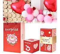 Surprise Envelope Gift, Luxury Money Bounce Box, Heart-Shaped Romantic Keepsake, Folding Bounce Surprise Exploding Boxes DIY Surprise Prank Empty Box, Creating the Most Surprising Gift (6 Boxes, A)