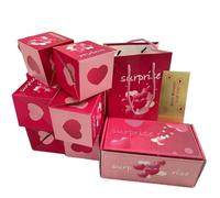 Surprise Envelope Gift, Money Gift Box Explosion Valentine's Day, DIY Folding Bouncing Envelope Gifts Box, Folding Bounce Surprise Exploding Creative Way to Give Money for Her Him Couples (20pcs)