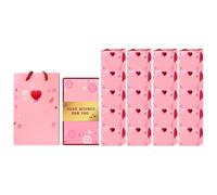 Surprise Exploding Gift Box, Valentine's Day DIY Heart-Shaped Gift with Pop-Up Cards & Envelopes, Romantic Creative Gift for Anniversary Birthday Christmas, Pink Red Love Theme Gift Set (G)