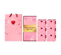 Surprise Exploding Gift Box, Valentine's Day DIY Heart-Shaped Gift with Pop-Up Cards & Envelopes, Romantic Creative Gift for Anniversary Birthday Christmas, Pink Red Love Theme Gift Set (AA)