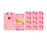 Surprise Exploding Gift Box, Valentine's Day DIY Heart-Shaped Gift with Pop-Up Cards & Envelopes, Romantic Creative Gift for Anniversary Birthday Christmas, Pink Red Love Theme Gift Set (D)