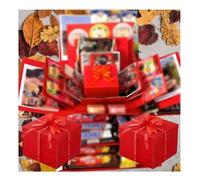 Surprise Explosion Gift Box Kit, Multi Layered DIY Creative Memory Photo Box, Gift Wrap Boxes with Hidden Compartments, Handmade Scrapbook for Anniversary Birthday, Unique Present(Red*2)