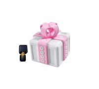 Surprise Explosion Gift Box Middle Finger, 3D Printed Pop-Up Annoying Gift Box Christmas Ornament, Present Boxs with Screws for Birthdays Home Christmas Decor Surprise (White box + pink bow)