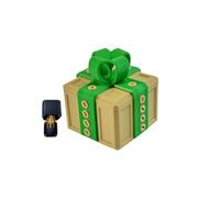 Surprise Explosion Gift Box Middle Finger, 3D Printed Pop-Up Annoying Gift Box Christmas Ornament, Present Boxs with Screws for Birthdays Home Christmas Decor Surprise (Desert color box + green bow)